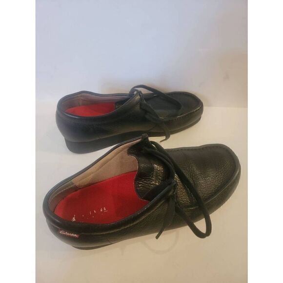 Clarks Shacre Men\'s Black Lace Up Dress Moccasin Shoes Size 10.5 main image 4